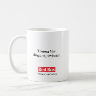 Red Box Mug - Theresa May clings on