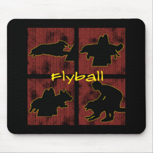 Red Boxes Flyball Mouse Pad