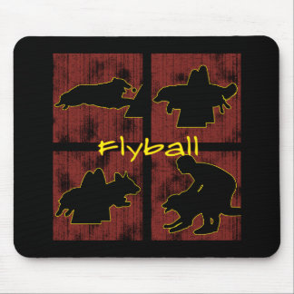 Red Boxes Flyball Mouse Pad