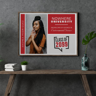 Red Boxes & Photo Graduation Poster