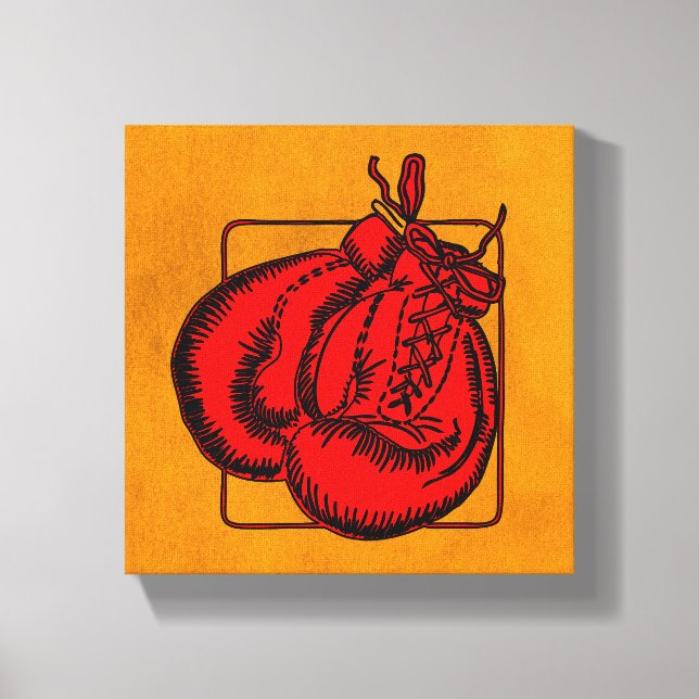 Red Boxing Gloves Canvas Print (Front)