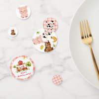 Red boy barnyard farm animals birthday