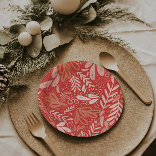 Red Bramble   Festive Botanical Plates