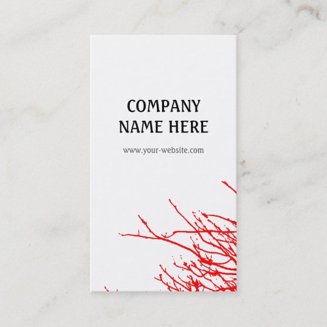 Red Branches Business Card (Front)