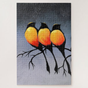 Red breasted Black Birds Puzzle