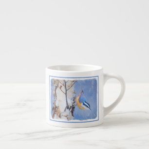 Red-Breasted Nuthatch Painting Original Bird Art Espresso Cup
