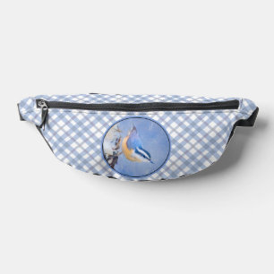 Red-Breasted Nuthatch Painting Original Bird Art Fanny Pack