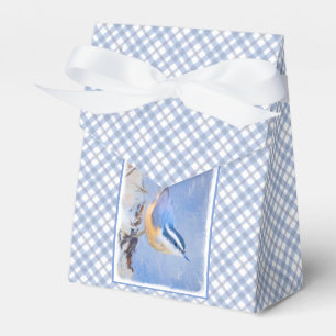 Red-Breasted Nuthatch Painting Original Bird Art Favor Box