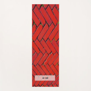 Red Brick Chevron Yoga Mat