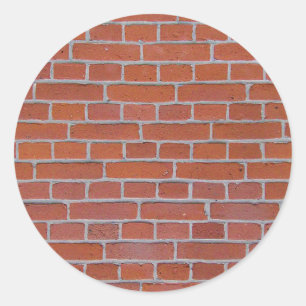 Red Brick Texture Background Classic Round Sticker