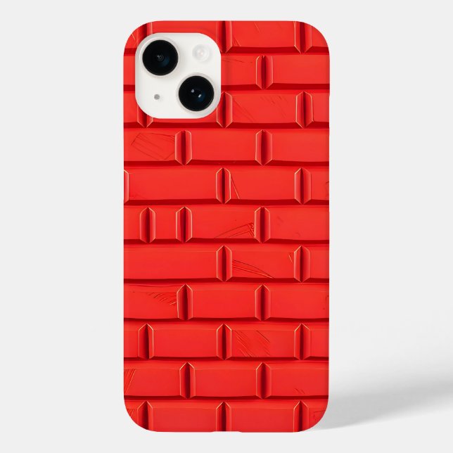 Red Brick Texture iPhone Case Bold Design (Back)