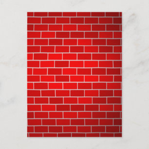 Red Brick w/Spotlight Background Postcard