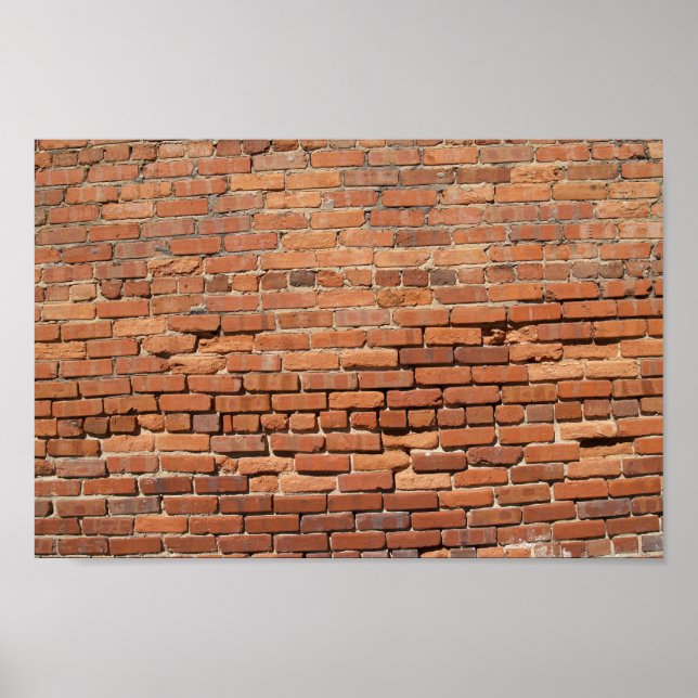 Red Brick Wall Canvas or Poster (Front)