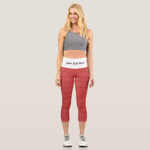 red brick wall capri leggings