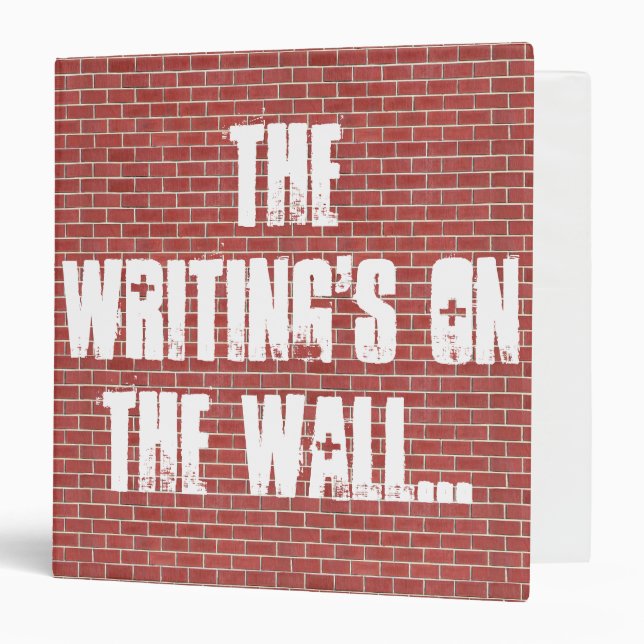 Red Brick Wall Customizable Binder (Front/Inside)