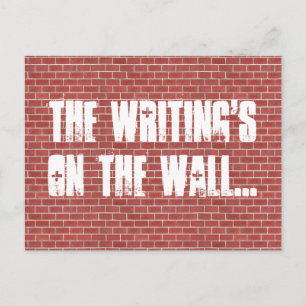Red Brick Wall Customizable Postcard