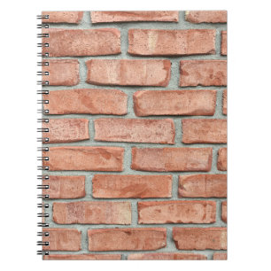 Red brick wall in the morning notebook