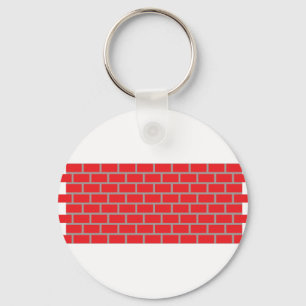 red brick wall keychain