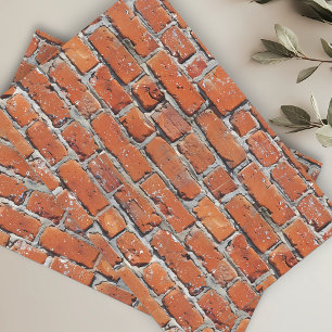 Red Brick Wall natural Stone Tissue Paper