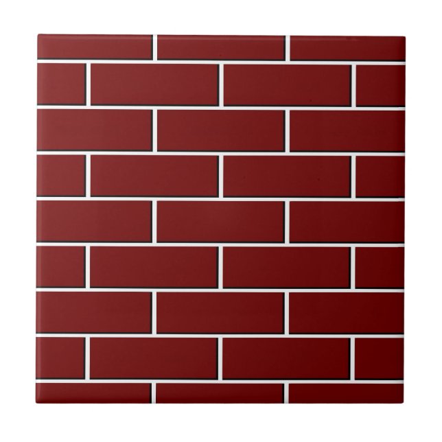 RED BRICK WALL pattern Tile (Front)