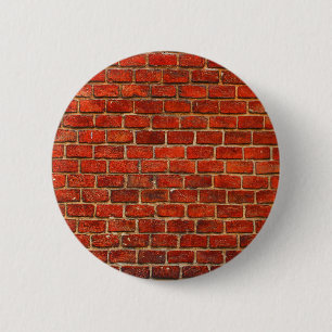 Red Brick Wall Texture 2 Inch Round Button