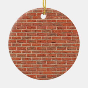 Red brick wall texture ceramic ornament