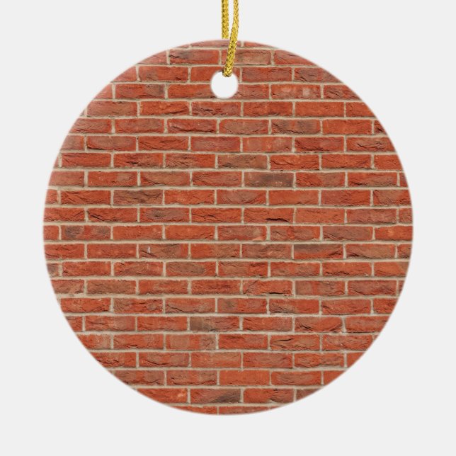 Red brick wall texture ceramic ornament (Front)