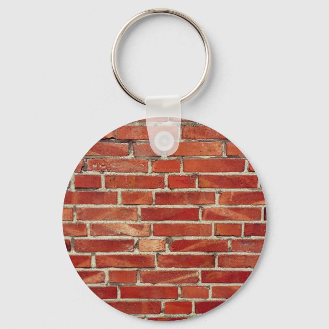 Red Brick Wall Texture Keychain (Front)