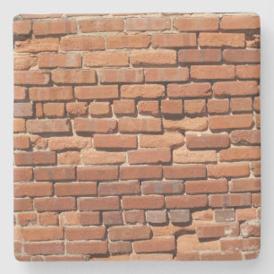 Red Brick Wall Texture, Square coaster