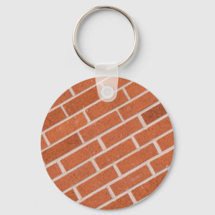 Red Brick Wall Texture Structure Keychain