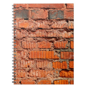 Red brick wall textureabandoned, aging, antique, a notebook