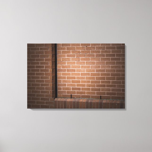 Red Brick Wall Textured Canvas Print (Front)
