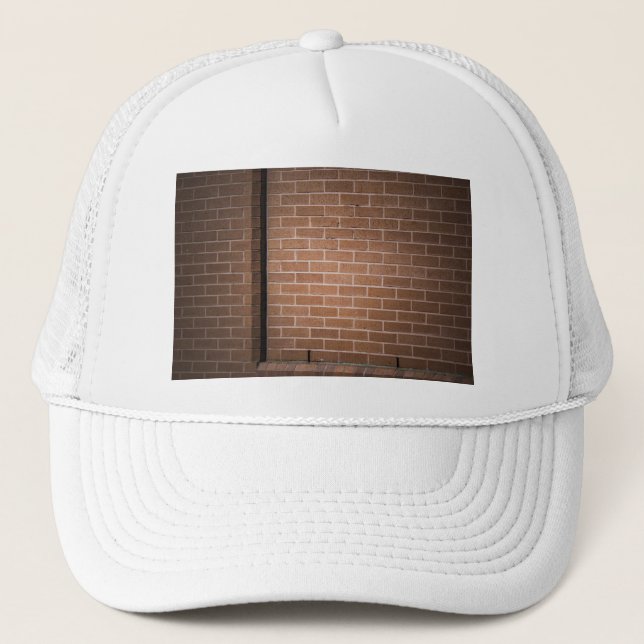 Red Brick Wall Textured Trucker Hat (Front)