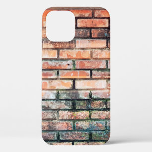 Red brick wall with stainsabstract,aged,architectu iPhone 12 case