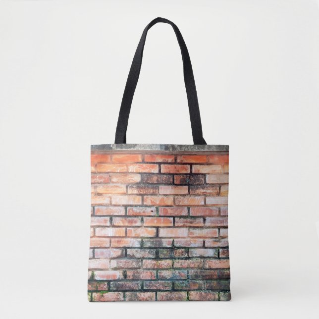 Red brick wall with stainsabstract,aged,architectu tote bag (Front)