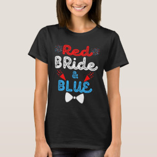Red Bride And Groom Funny Wedding Marriage Party 4 T-Shirt