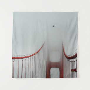 RED BRIDGE AT DAYTIME TAPESTRY
