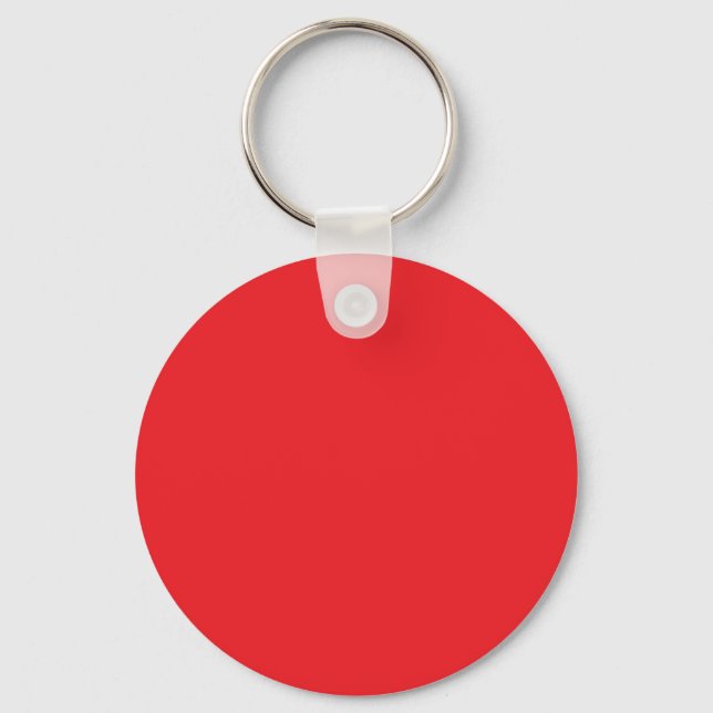 Red, bright red, solid colour keychain (Front)