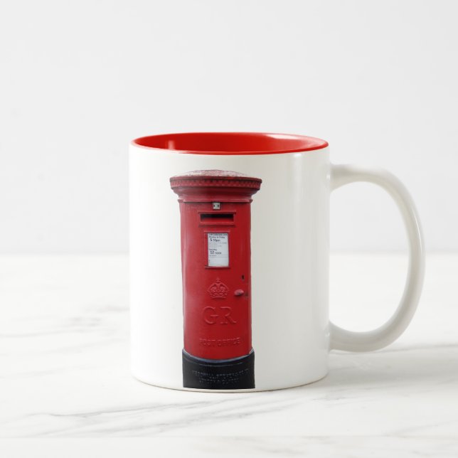 Red British Post box Two-Tone Coffee Mug (Right)