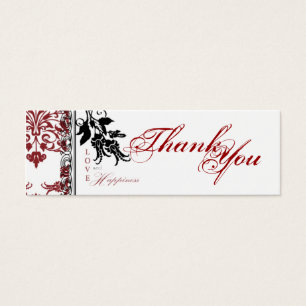 Red Brocade TY Skinny Gift Tag