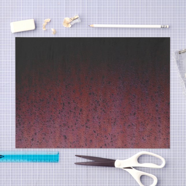 Red Brown Black Ombre Rust Metal Patina Tissue Paper (Craft)
