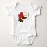 Red & Brown Cowboy Boots & Lasso, Personalized