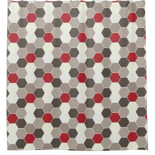 Red, Brown, Grey, White Honeycomb Pattern