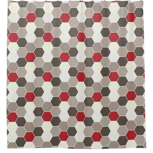 Red, Brown, Grey, White Honeycomb Pattern (Front)
