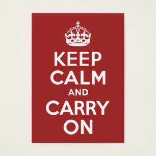 Red Brown Keep Calm and Carry On