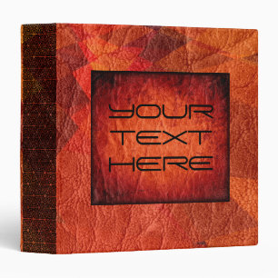 Red Brown Leather Binder