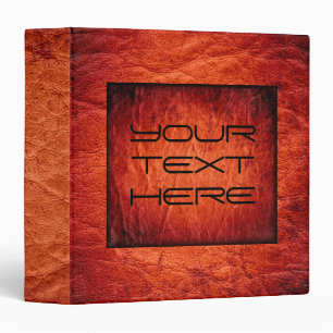 Red Brown Leather Binder