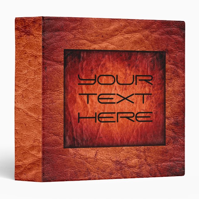 Red Brown Leather Binder (Front/Spine)