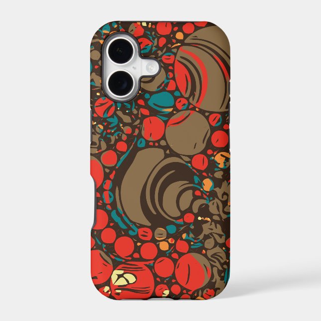 Red Brown Orange Abstract (Back)