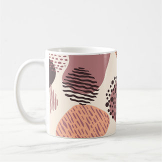Red Brown Organic, Abstract Shapes. Coffee Mug